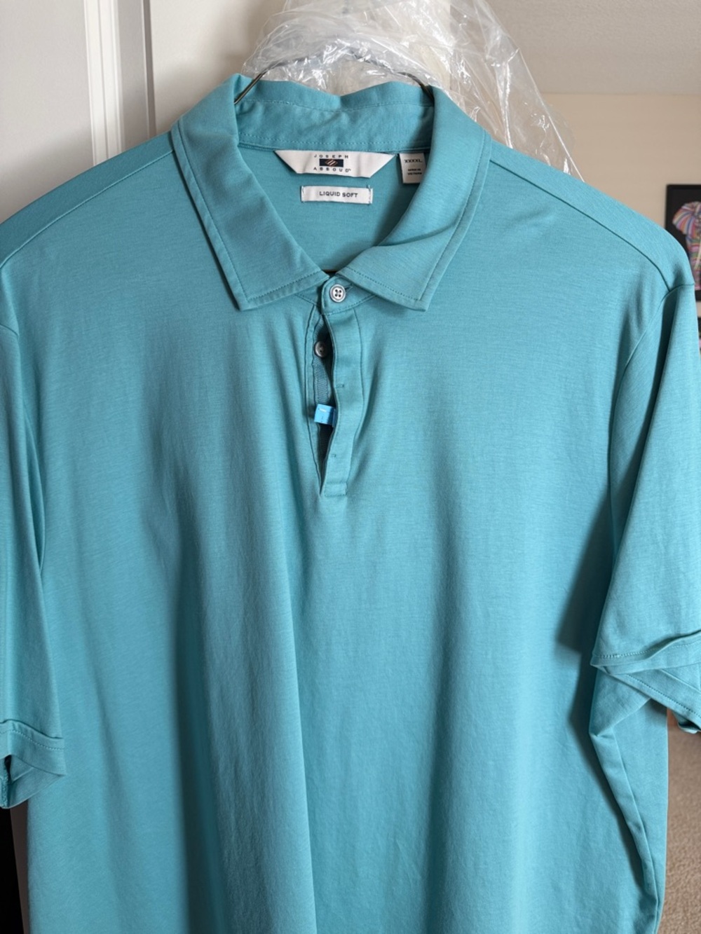 4XL Joseph Abboud Liquid Soft Polo - Teal